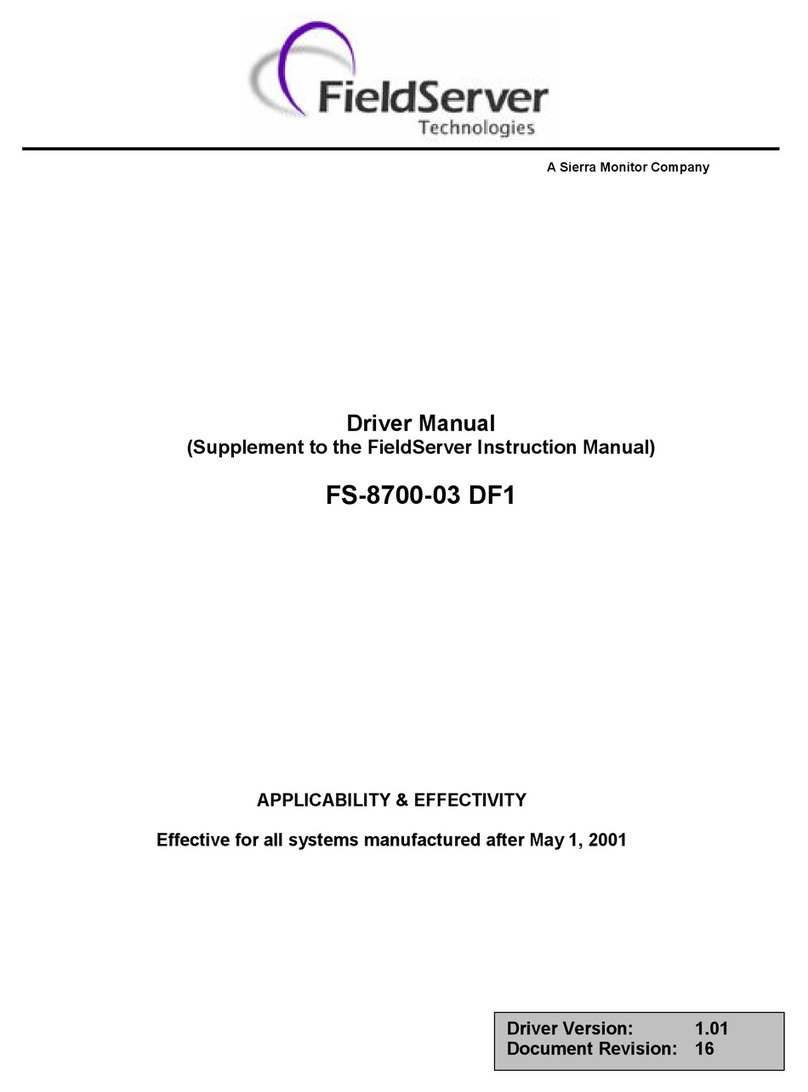 FieldServer FS-8700-03 DF1 Release note FieldServer FS-8700-03 DF1 Release note