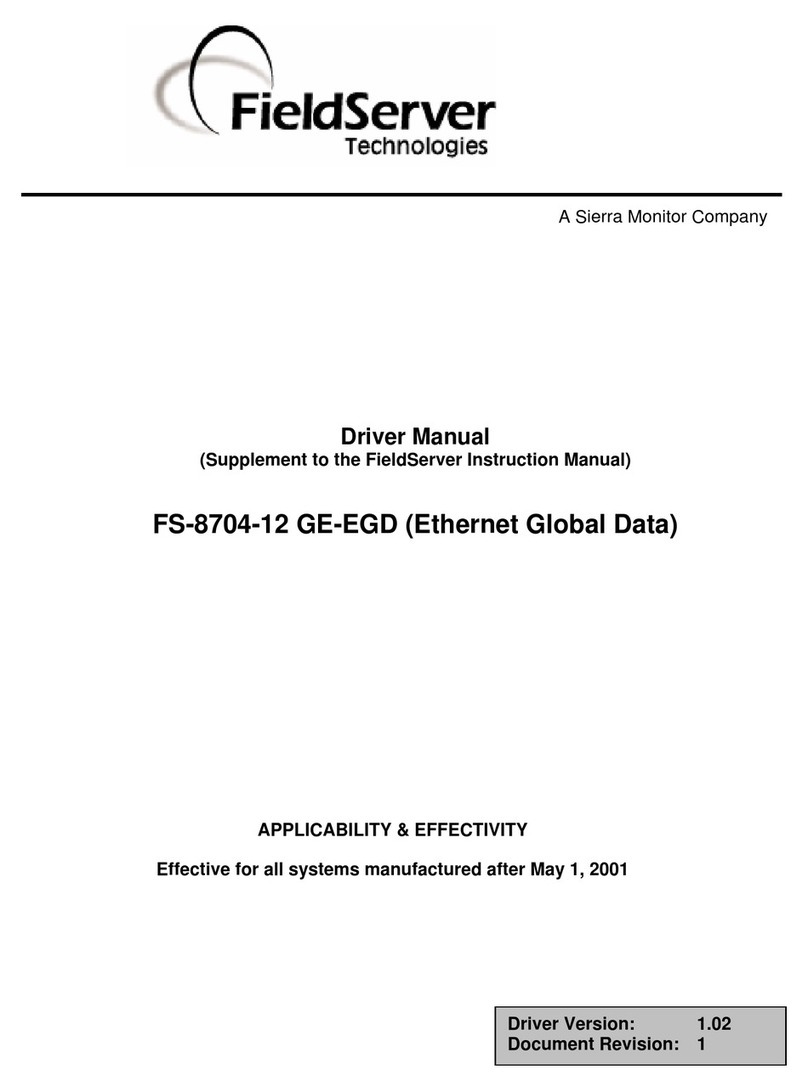 FieldServer FS-8704-12 User manual FieldServer FS-8704-12 User manual