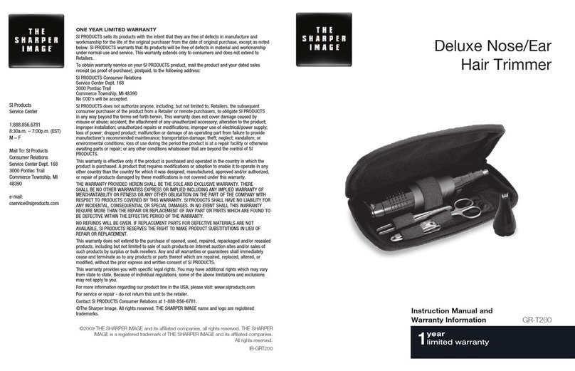 Sharper Image GR-T200 User manual