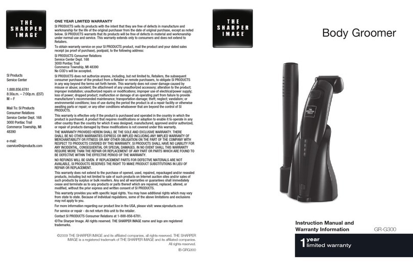 Sharper Image GR-G300 User manual