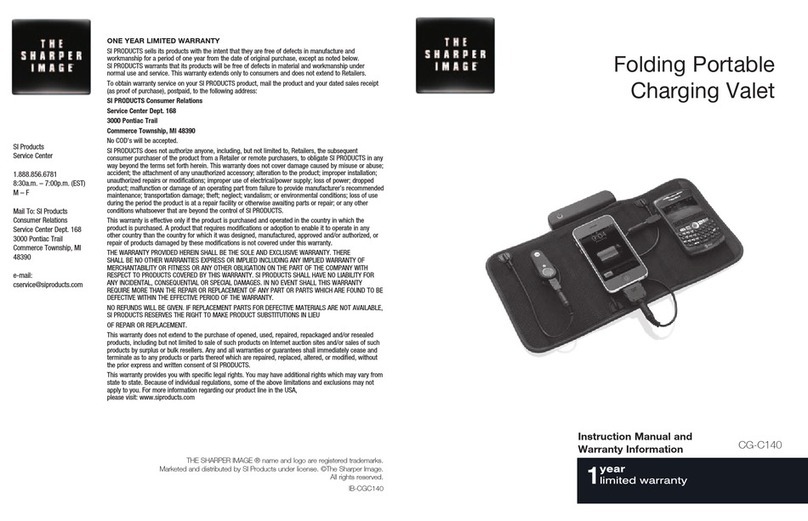 Sharper Image CG-C140 instruction manual