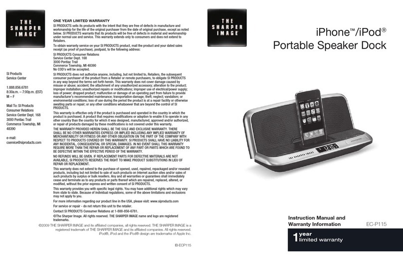 Sharper Image EC-P115 User manual