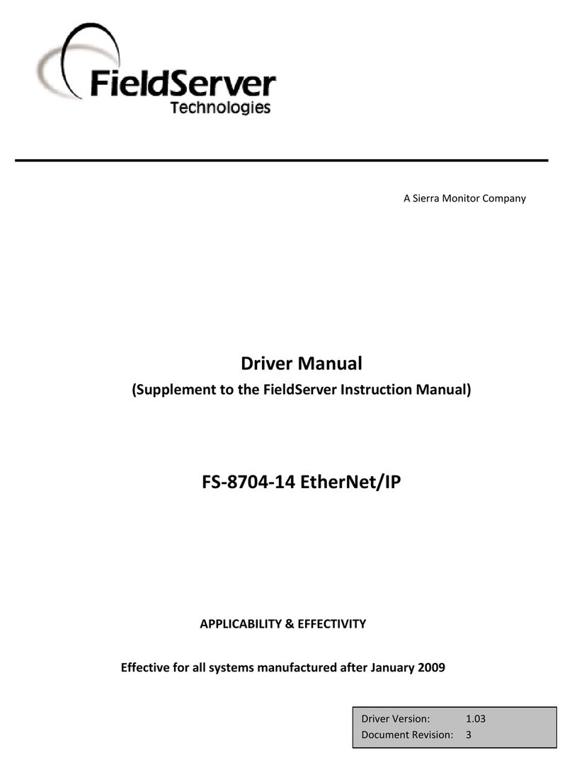 FieldServer FS-8704-14 EtherNet Driver manual