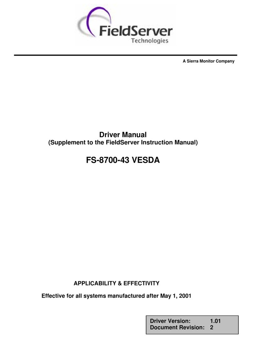 FieldServer FS-8700-43 User manual FieldServer FS-8700-43 User manual
