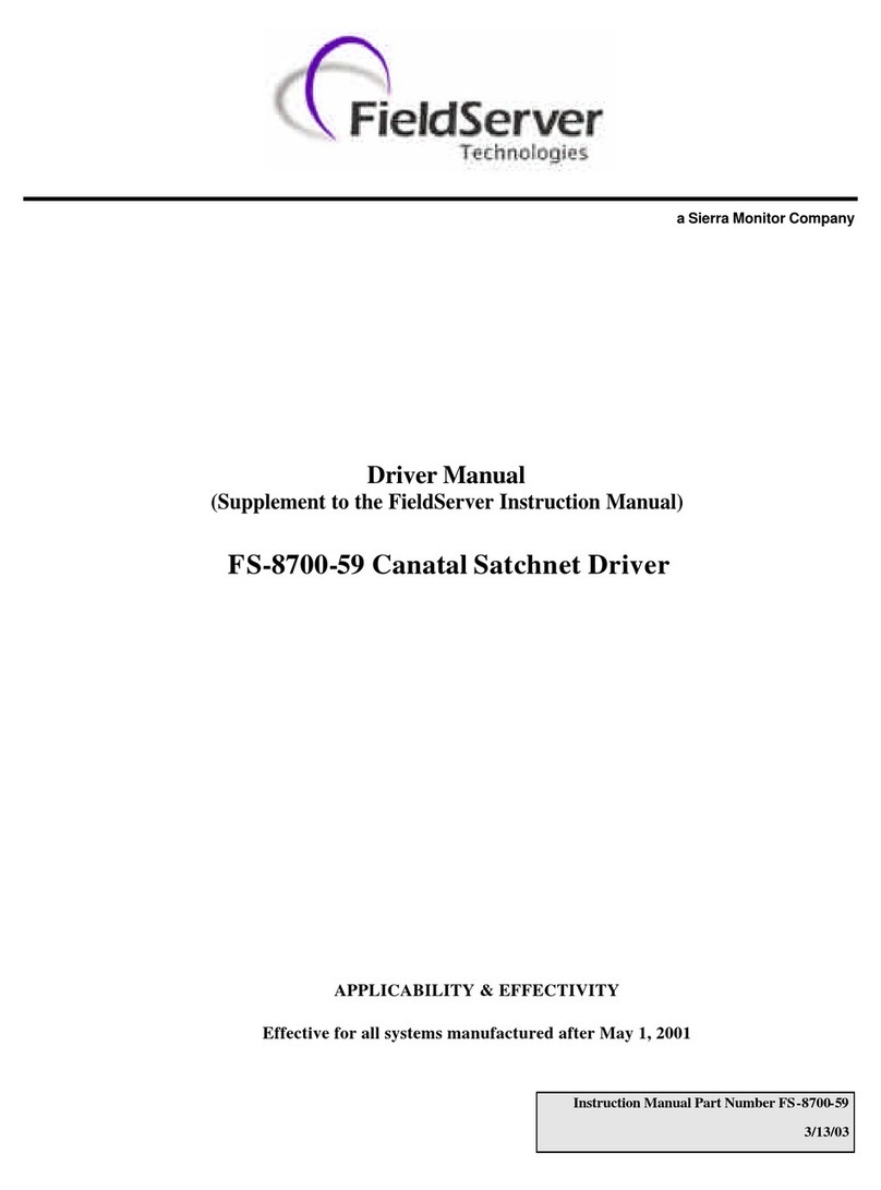 FieldServer Canatal Satchnet Driver FS-8700-59 Release note
