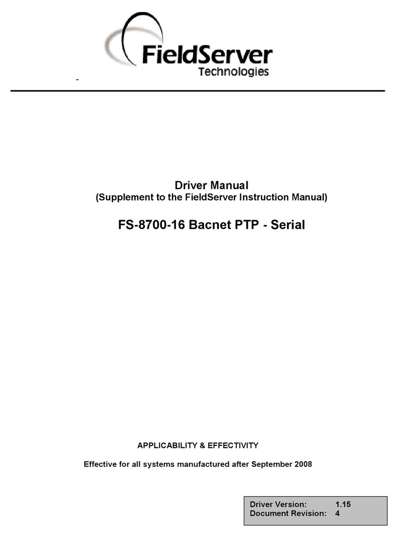 FieldServer FS-8700-16 User manual FieldServer FS-8700-16 User manual