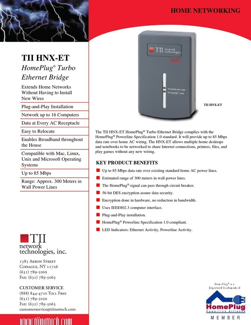 TII network technologies HNX-ET Specifications