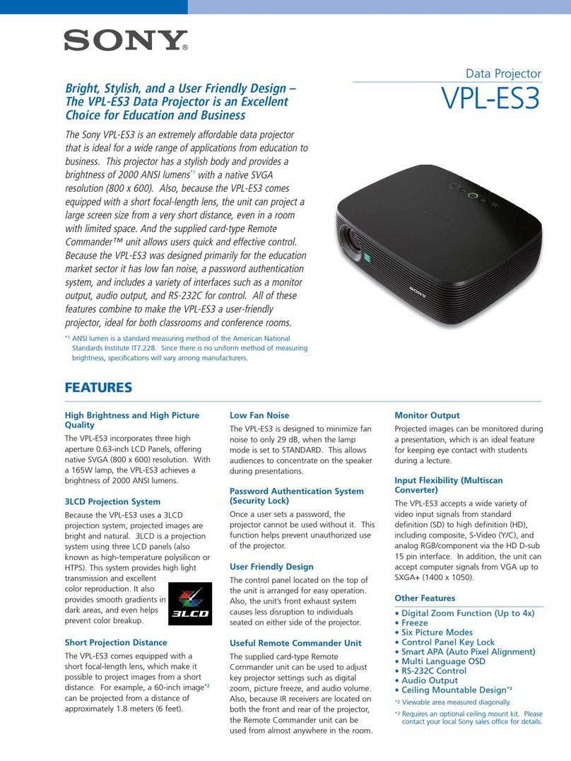 Sony VPL-ES3 User manual