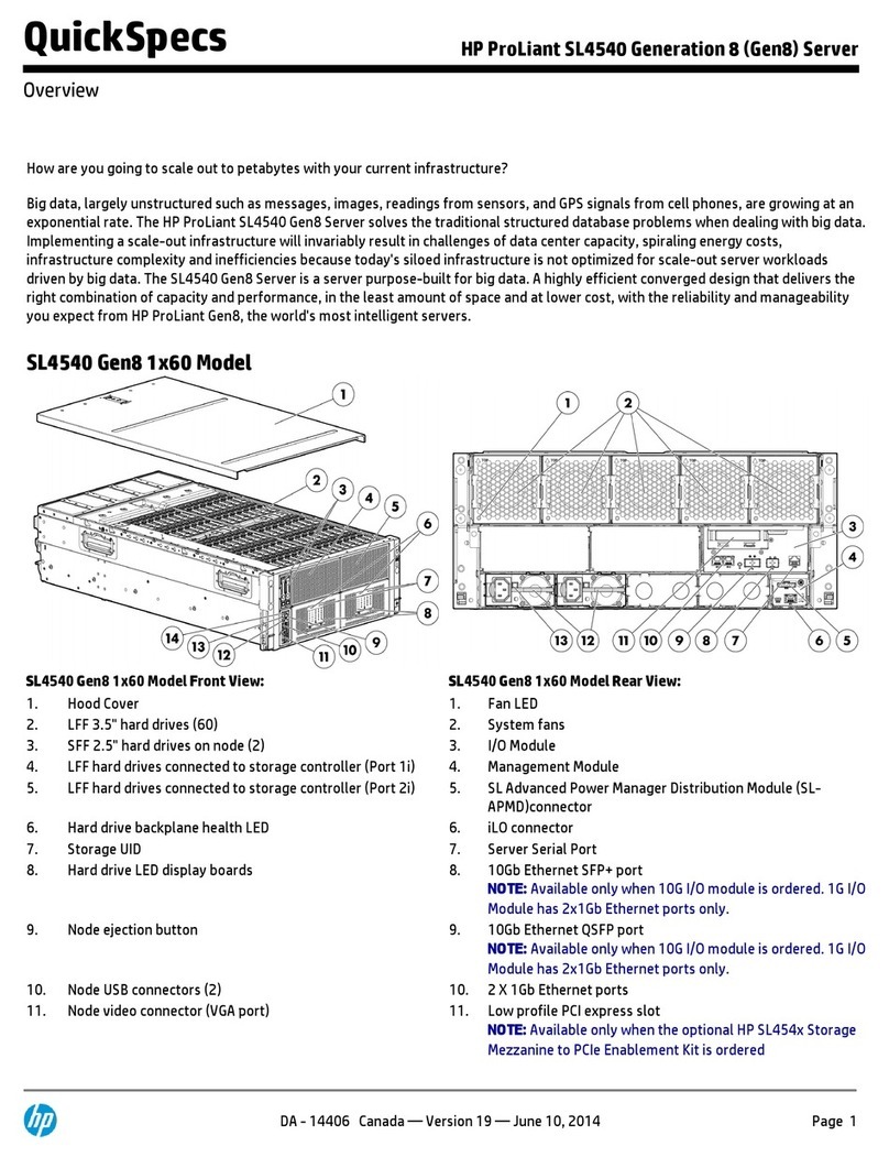 HP ProLiant SL4540 Gen8 User instructions