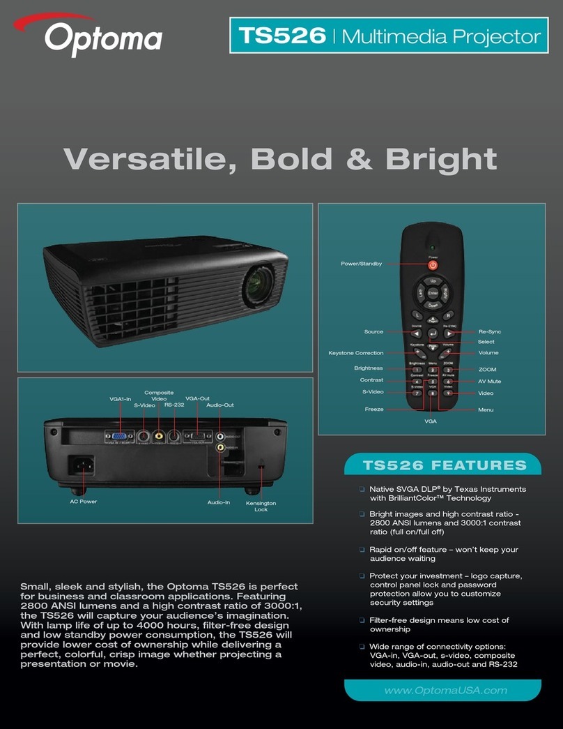 Optoma TS526 User manual