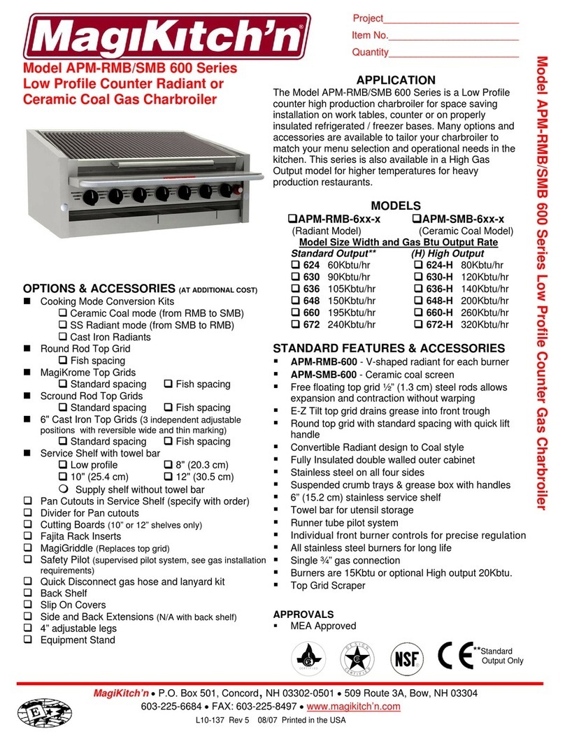 Magikitch'n SERIES 600 Specifications