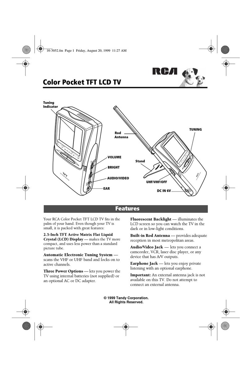 RCA Color Pocket TFT LCD TV User manual RCA Color Pocket TFT LCD TV User manual