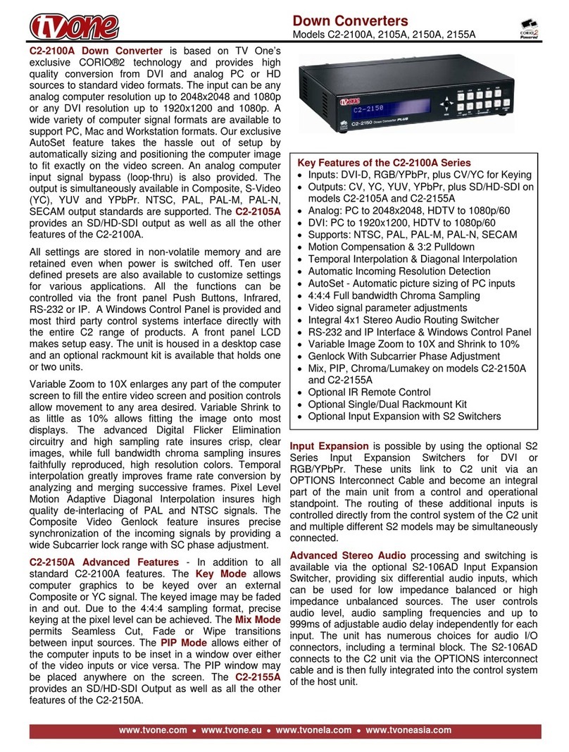 TV One C2-2100A User manual TV One C2-2100A User manual