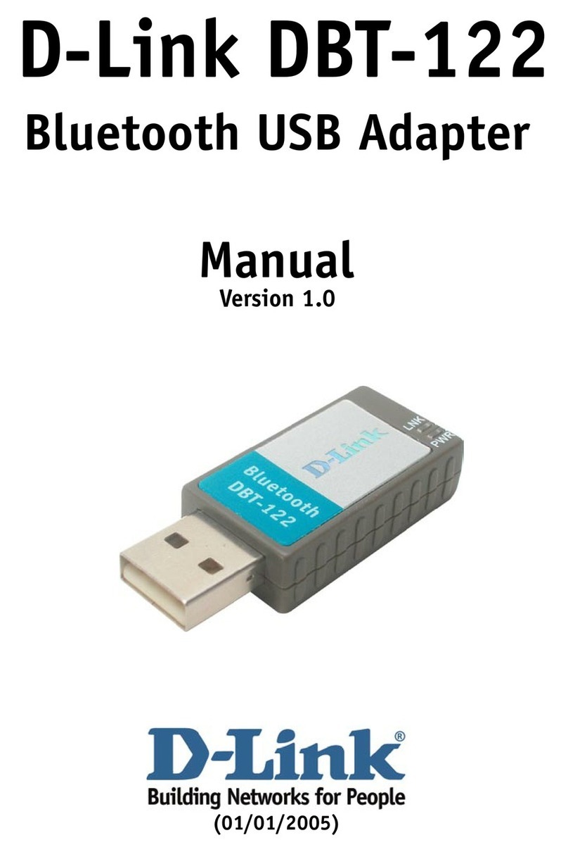 D-Link DBT-122 User manual D-Link DBT-122 User manual
