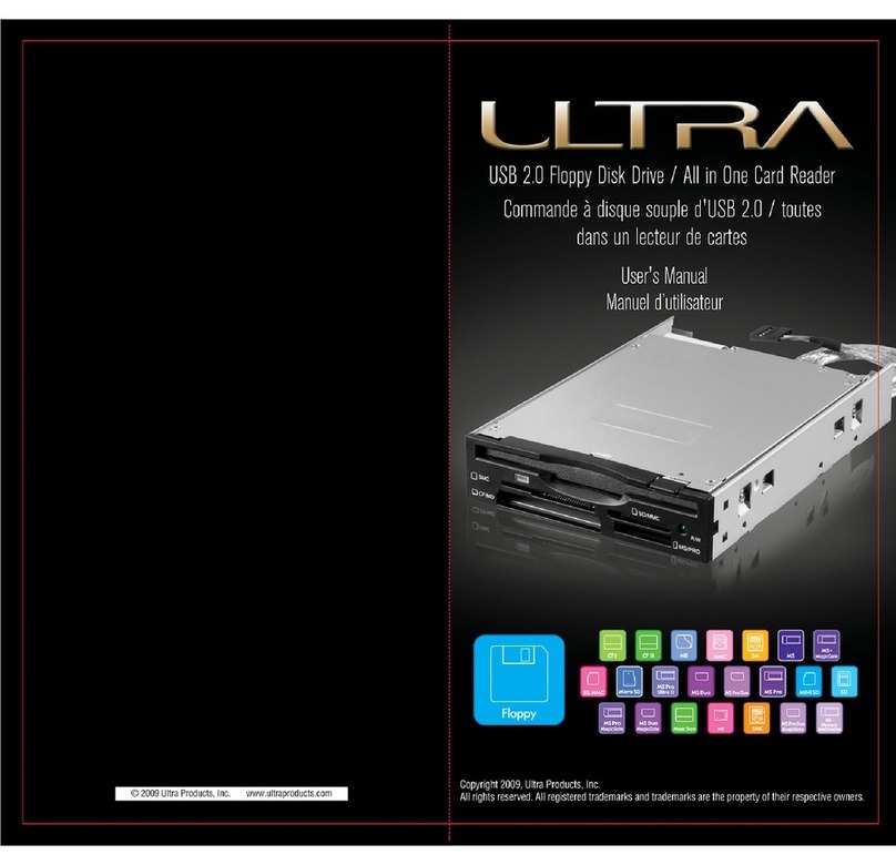 Ultra Products USB 2.0 Floppy Disk Drive/All in One Card... user manual