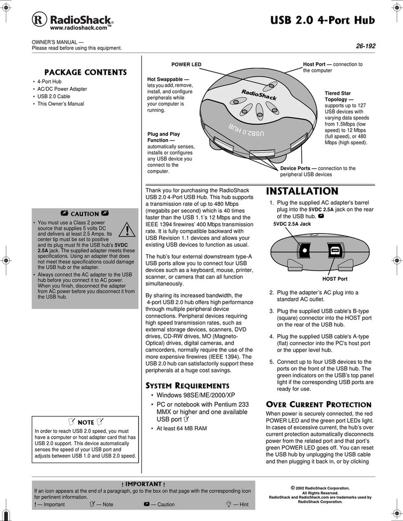 Radio Shack 26-192 User manual