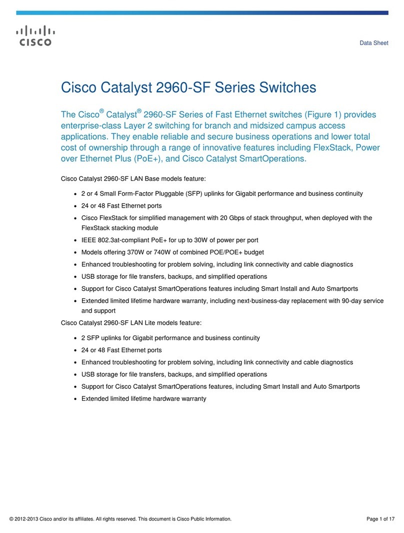 Cisco Catalyst 2960-SF Series datasheet