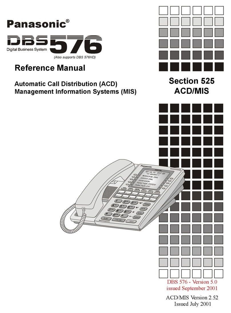 Panasonic DBS 576 Section 300 Reference manual Panasonic DBS 576 Section 300 Reference manual
