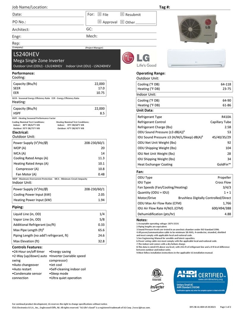 LG LS240HEV User manual