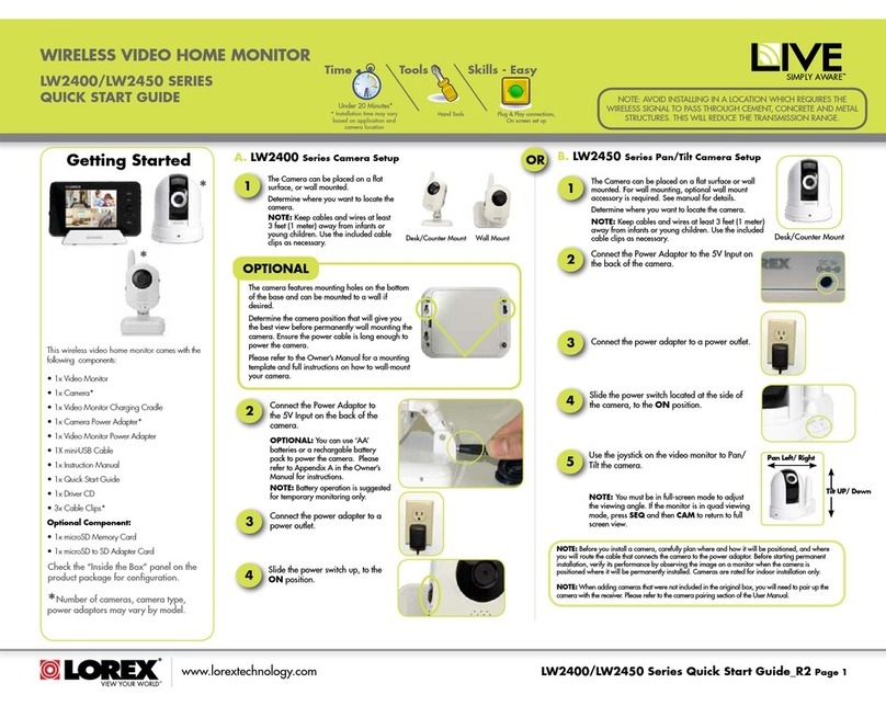 Lorex LW2400 Series quick start guide