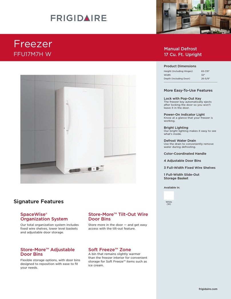 Frigidaire FFU17M7H W Owner's manual Frigidaire FFU17M7H W Owner's manual
