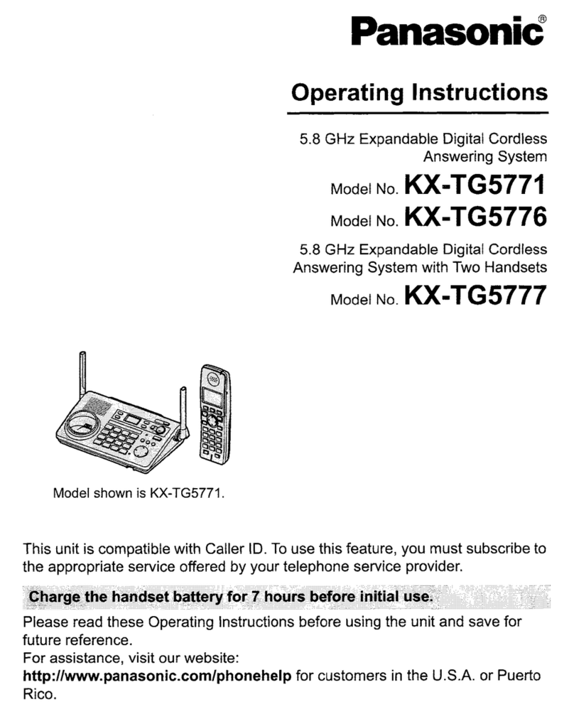 Panasonic KX-TG5771 User manual Panasonic KX-TG5771 User manual