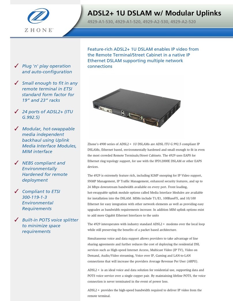 Zhone 4929-A1-530 Technical specifications