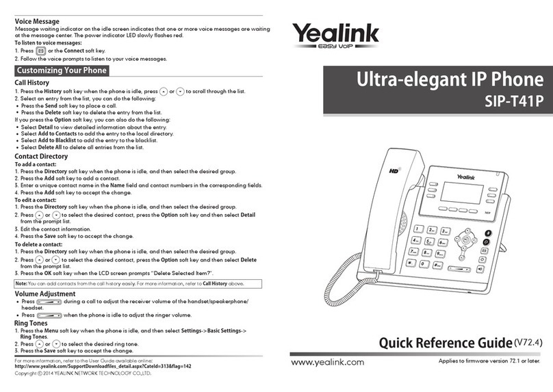 Yealink Yealink SIP-T41P User manual