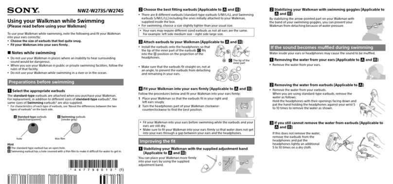 Sony Walkman NWZ-W273S User manual