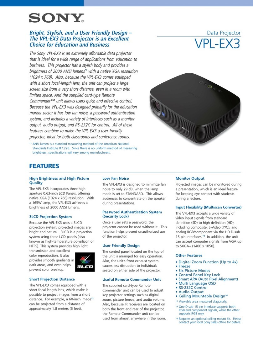 Sony VPL-EX3 User manual