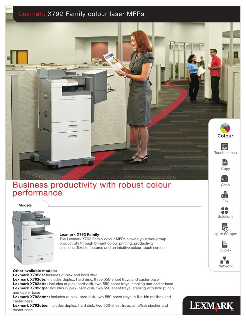 Lexmark X792de Owner's manual