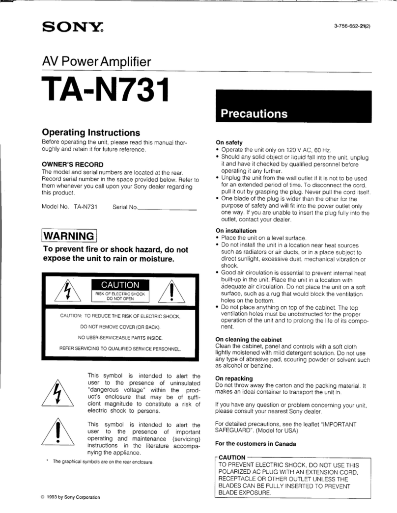 Sony TA-N731 User manual