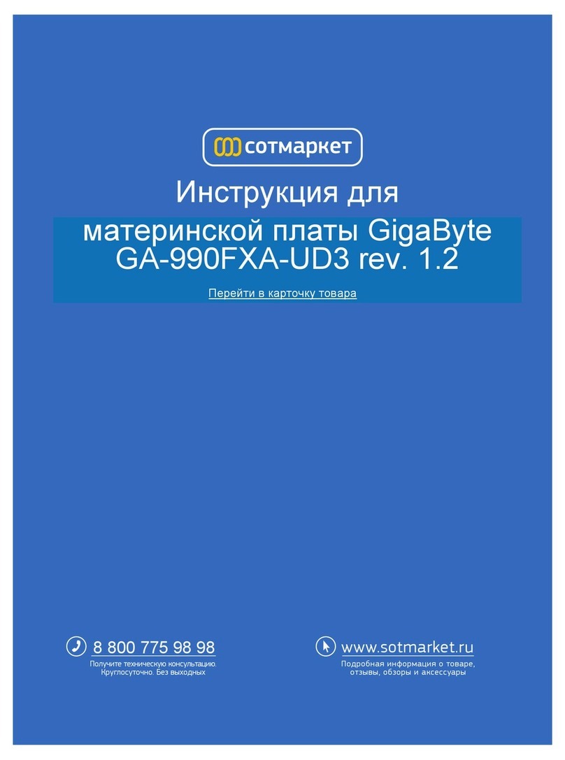 Gigabyte GA-990FXA-UD3 user manual