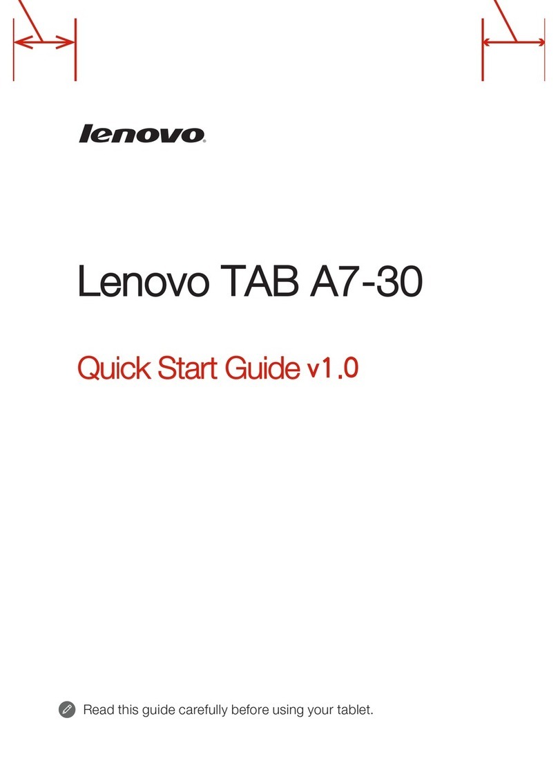 Lenovo TAB A7-30 quick start guide