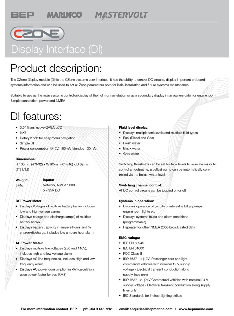 CZone Display Interface Quick manual