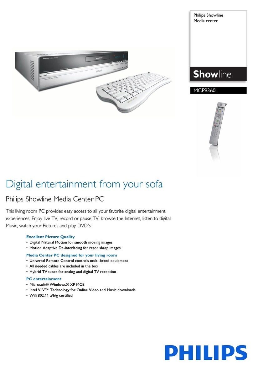 Philips Showline MCP9360I Specifications