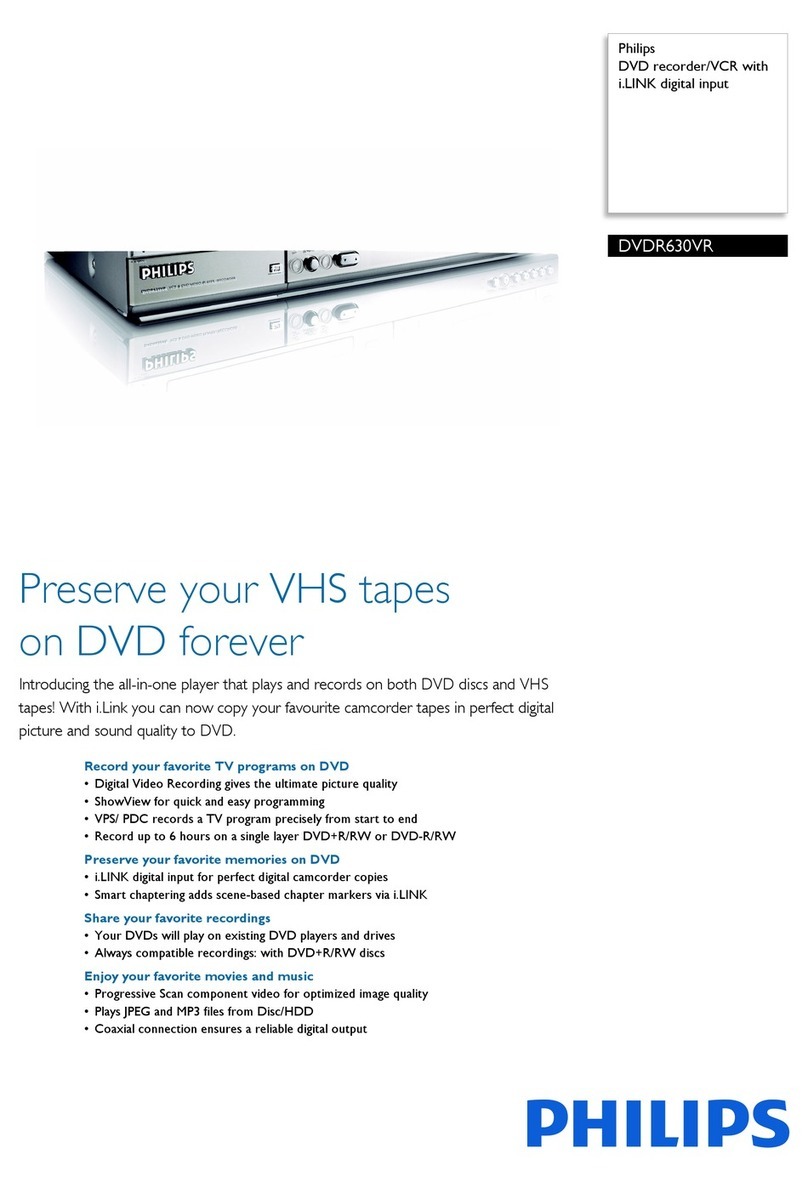 Philips DVDR630VR User manual