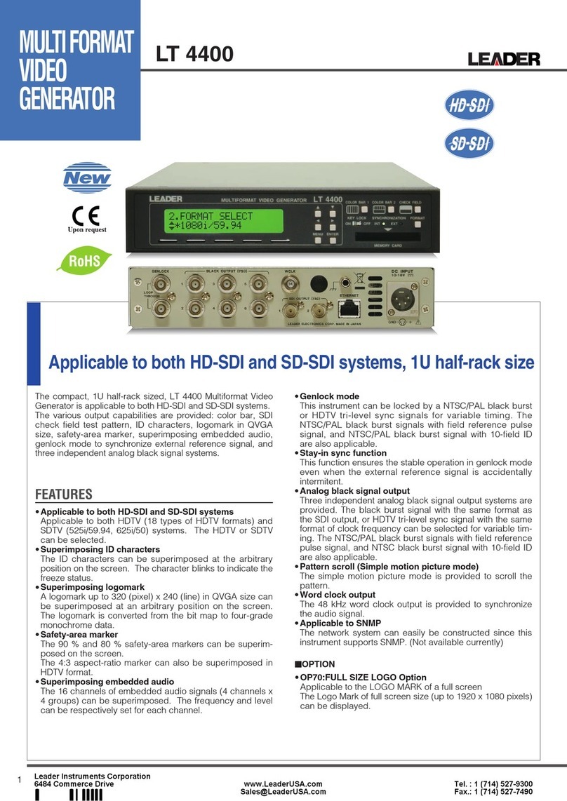 Leader LT 4400 Specifications