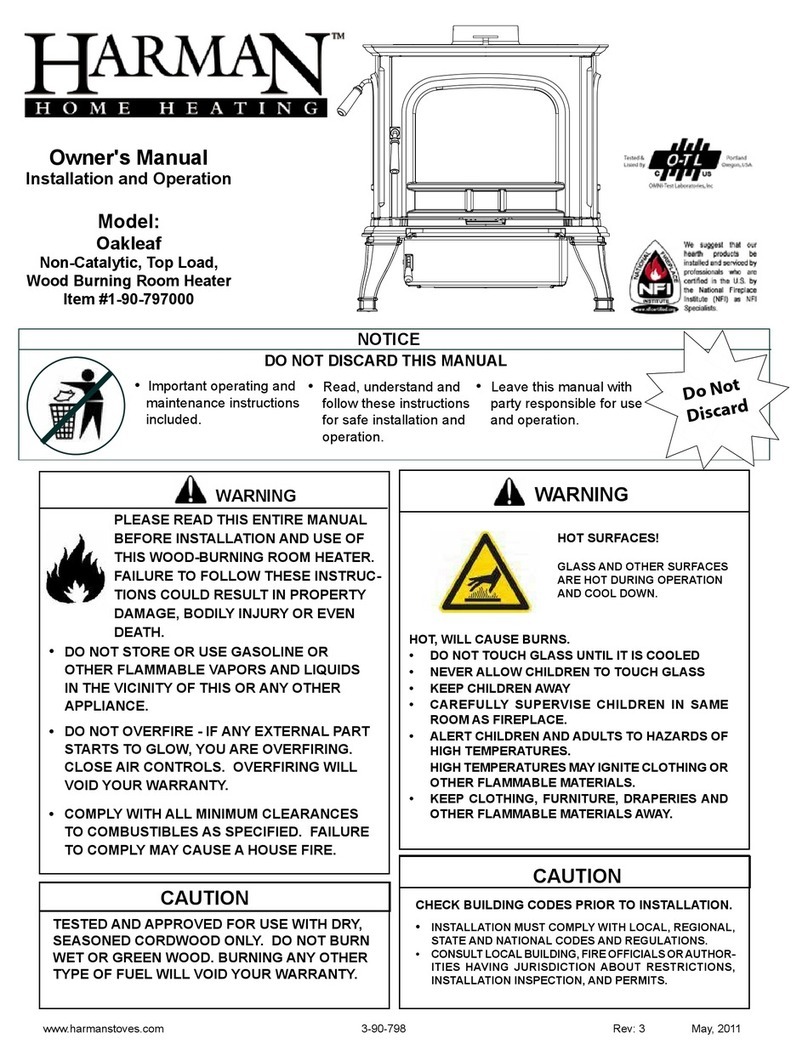 Harman Home Heating OAKLEAF owner's manual