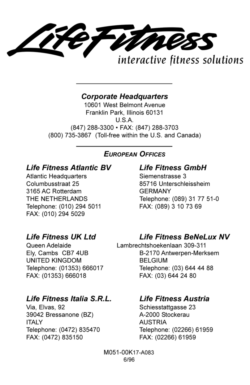 Life Fitness Lifecycle 6500HR Operation manual