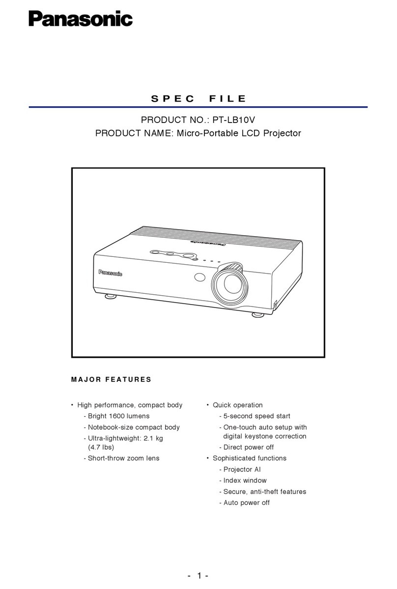 Panasonic PT-LB10V System manual