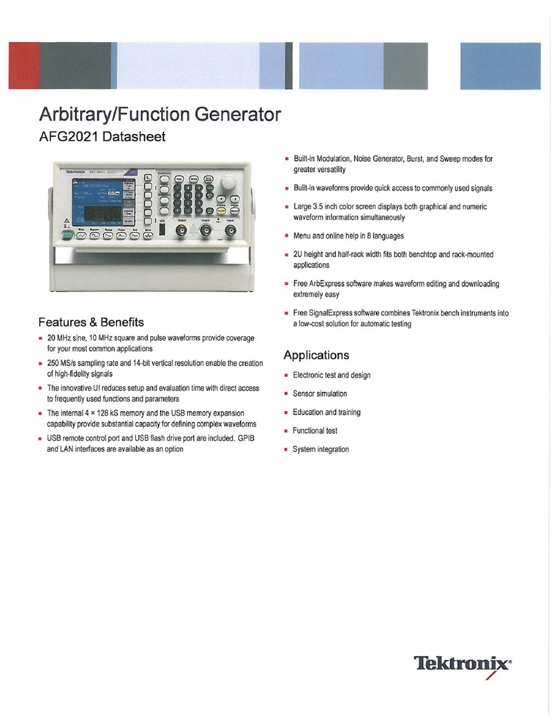 Tektronix AFG2021 User manual