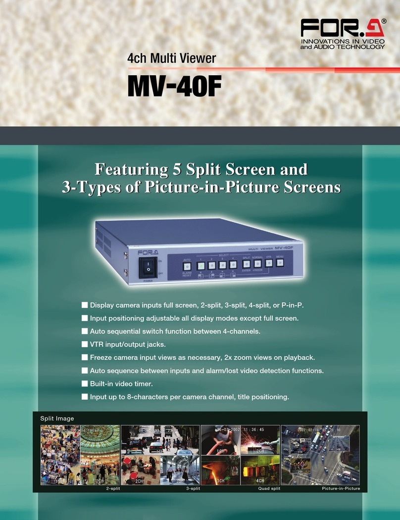 FOR-A MV-40F Specifications