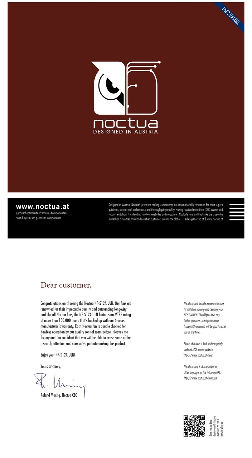 Noctua NF-S12A ULN user manual