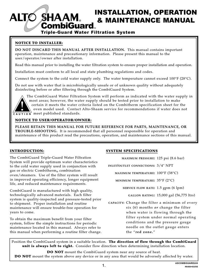 Alto-Shaam CombiGuard Installation, operation & maintenance manual