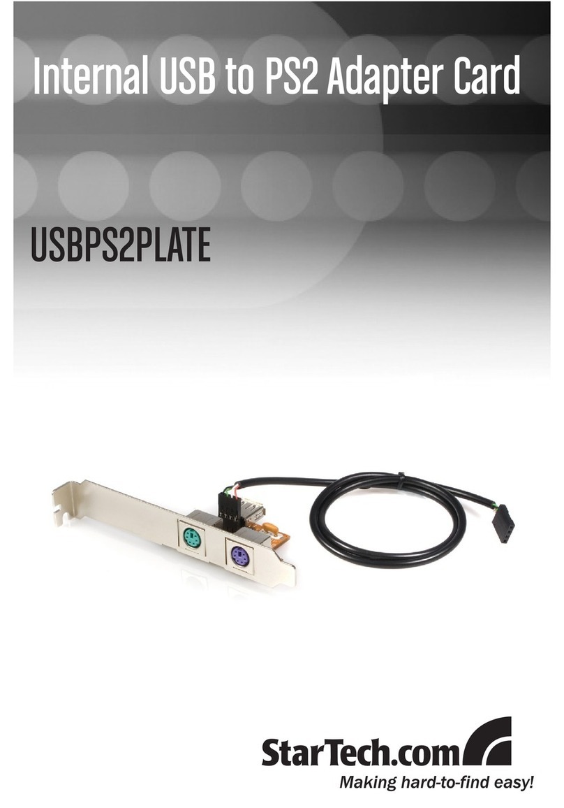 StarTech.com USBPS2PLATE instruction manual