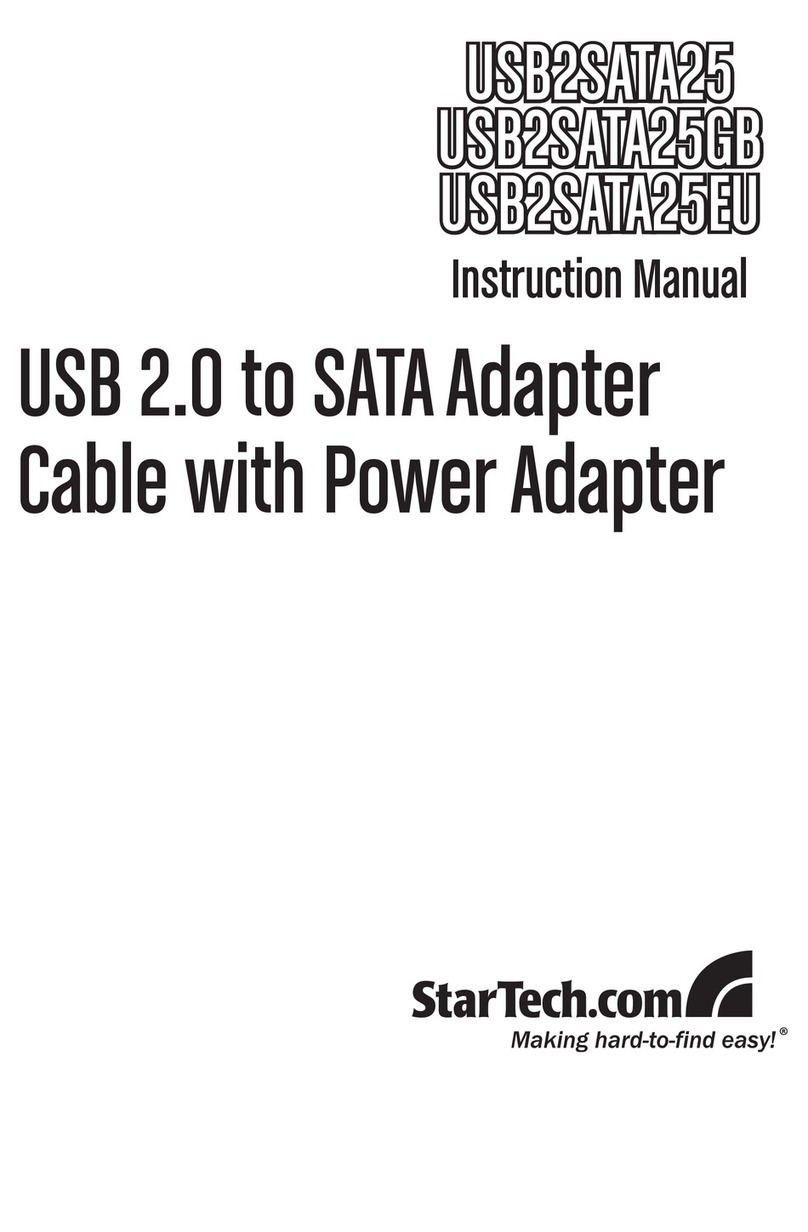 StarTech.com USB2SATA25 User manual StarTech.com USB2SATA25 User manual
