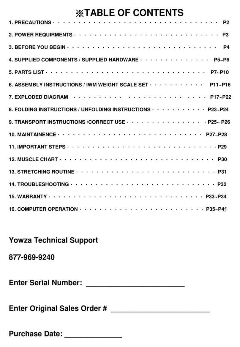 Yowza Sebring owner's manual