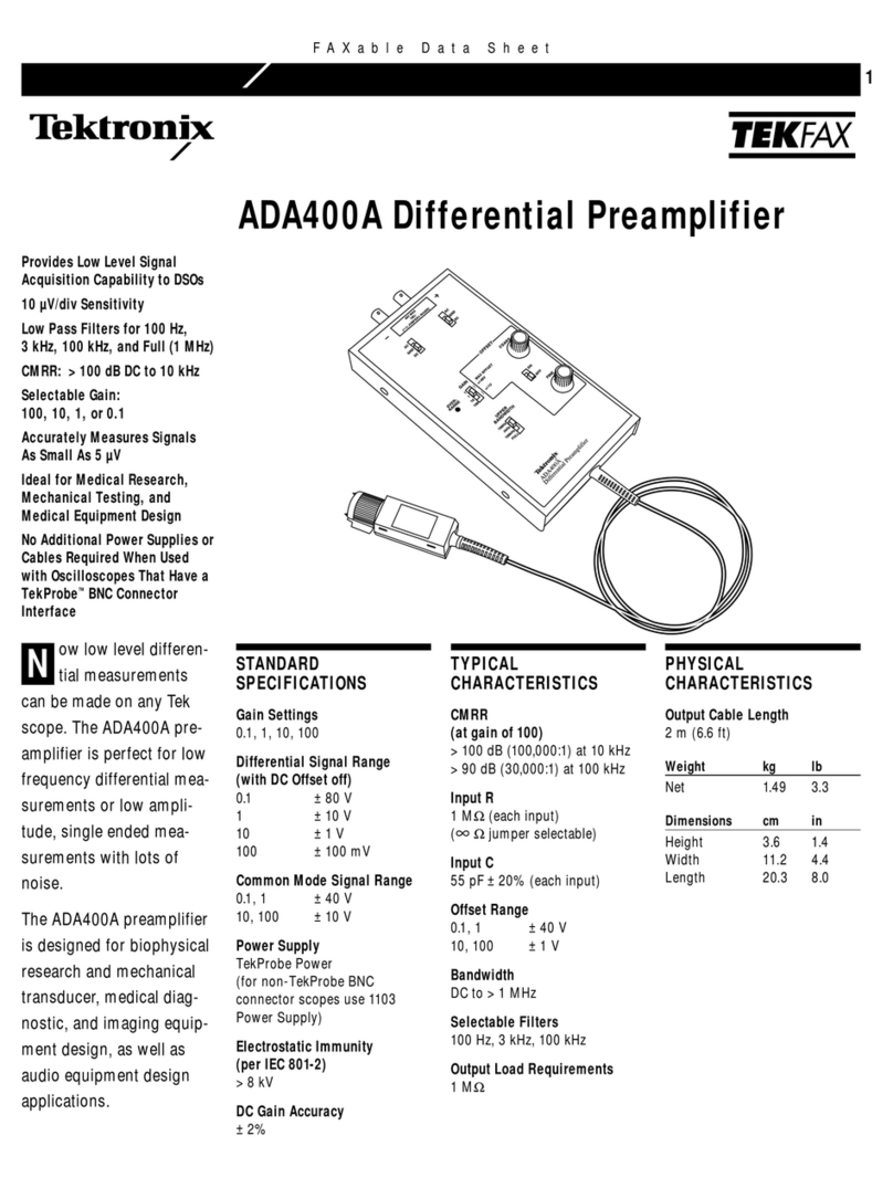 Tektronix TEKFAX ADA400A User manual
