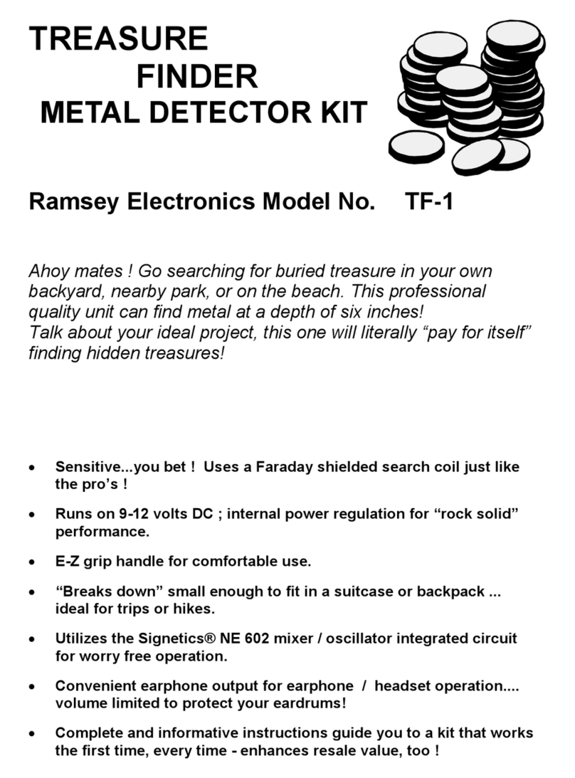 Ramsey Electronics Treasure finder TF-1 instruction manual